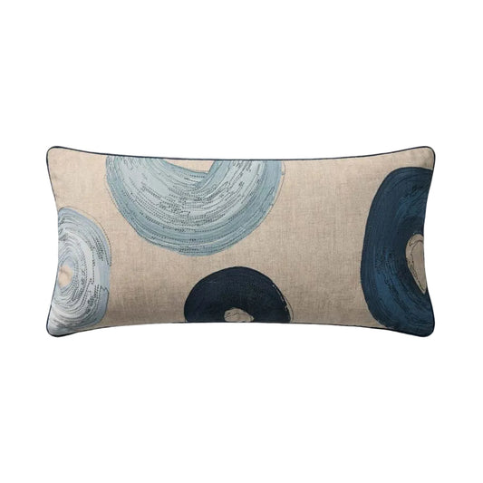 Blue Circles Lumbar Pillow