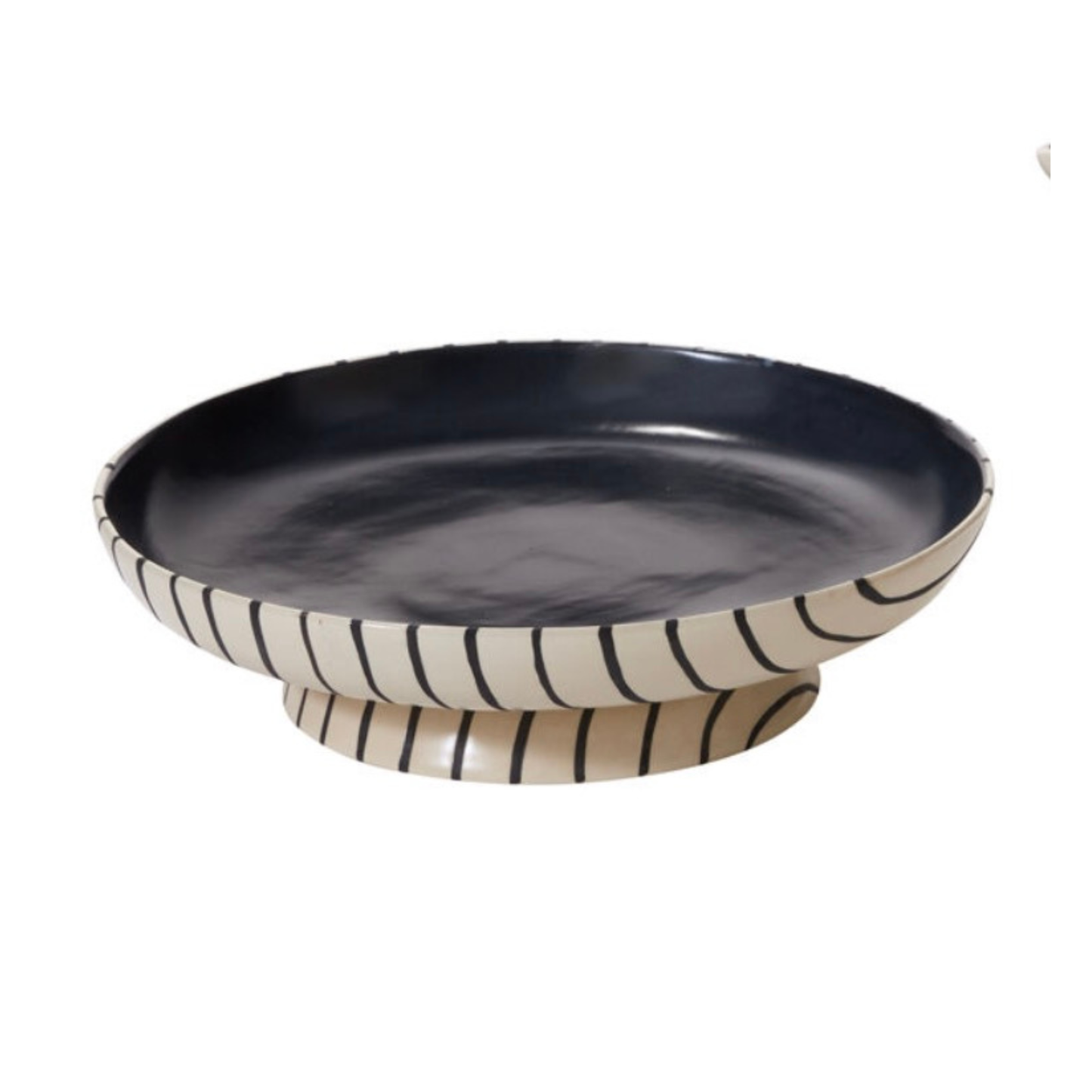 Large Stoneware Footed Bowl