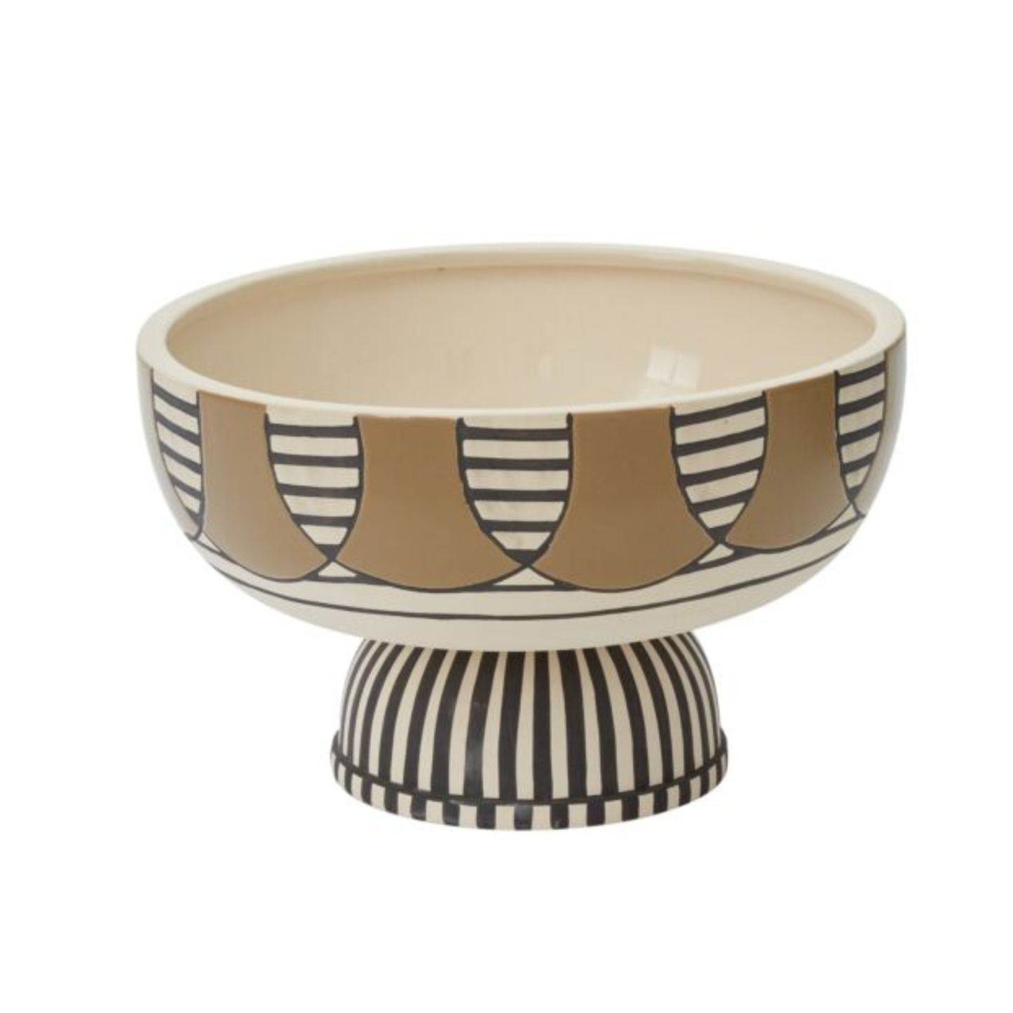 Hand Painted Footed Ceramic Bowl
