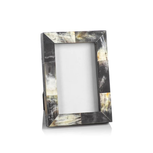 African Black Horn Inlaid Photo Frame