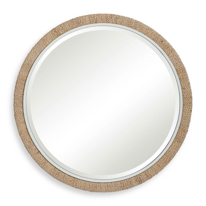 Braided Banana Leaf Round Mirror