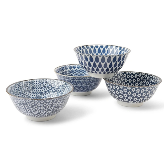Blue & White 5.75" Bowl Set