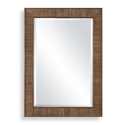 Wood & Jute Rectangular Mirror