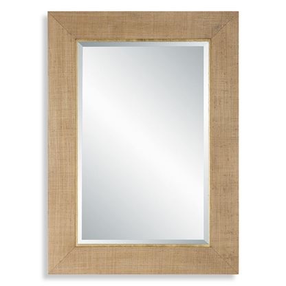 Grass Cloth Rectangular Mirror