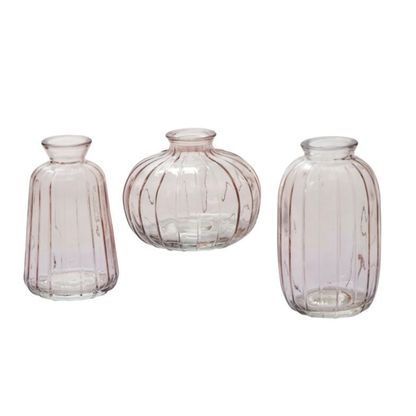 Vintage-inspired Glass Budvase (Set of 3)