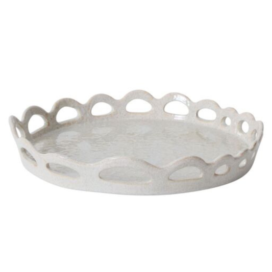 Scalloped Ceramic Tray
