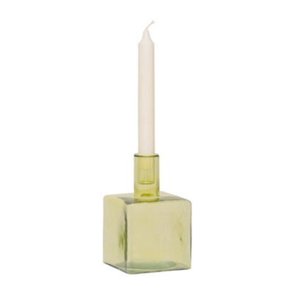 Cubico Recycled Glass Candle Holder