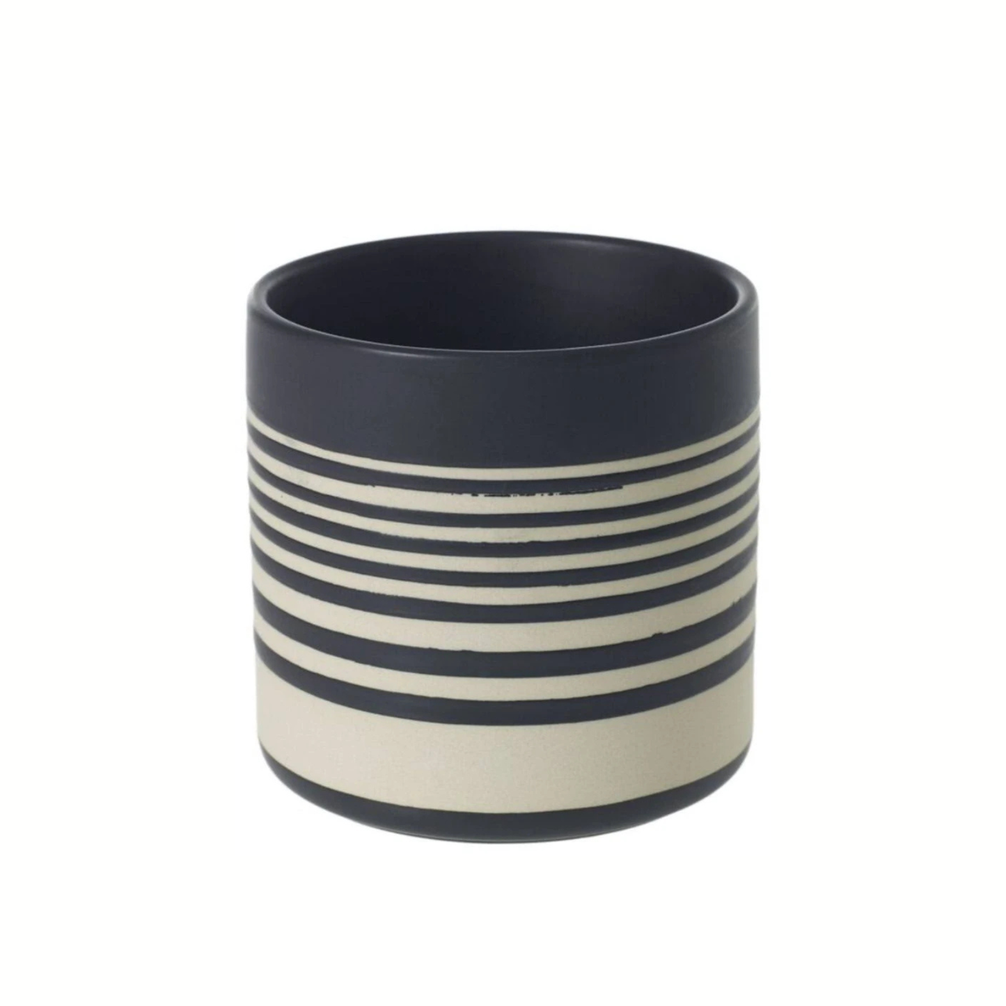 Striped Ceramic Pot