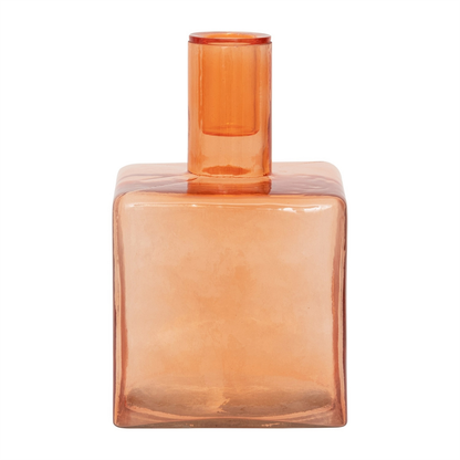 Cubico Recycled Glass Candle Holder