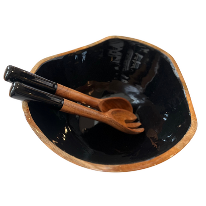 Indy Home Bright Mango Wood Bowl & Server Set