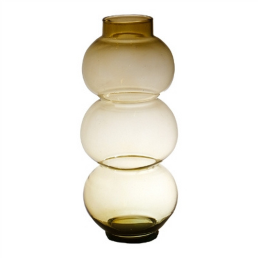 Round Trio Recycled Glass Vase
