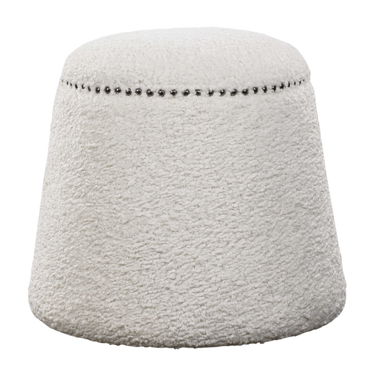 Faux Shearling Ottoman