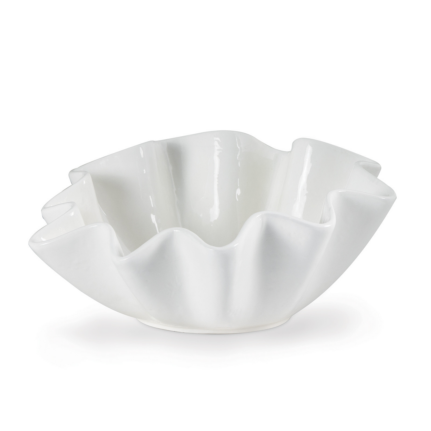 Large Ruffle Ceramic Bowl