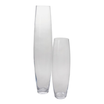 Tall Mouth Blown Glass Vases