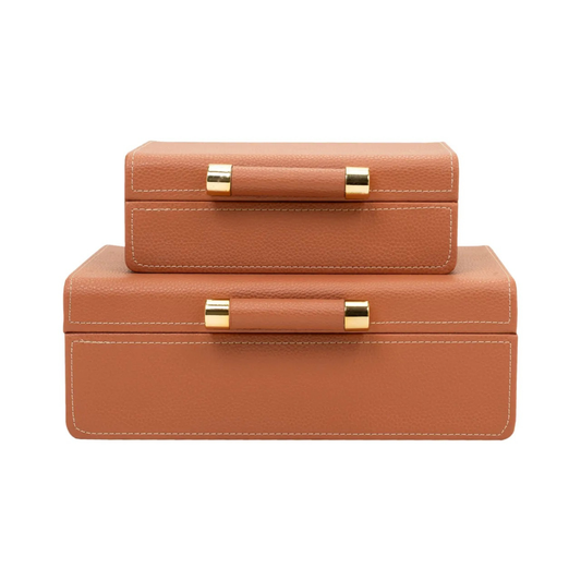 Faux Leather Storage Boxes