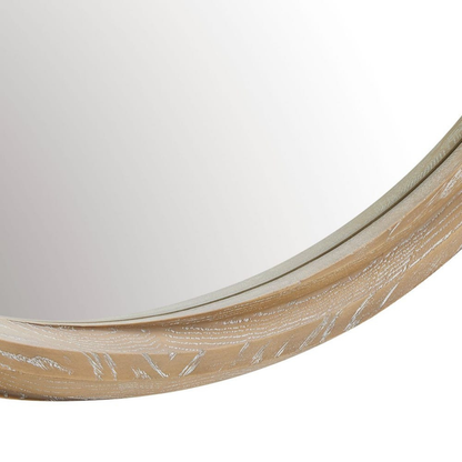 Twisted Wood Round Mirror