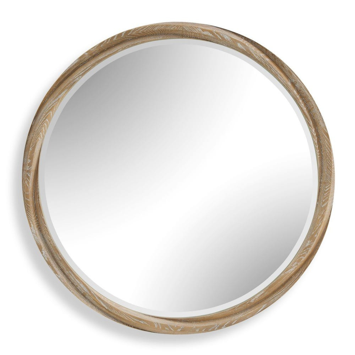 Twisted Wood Round Mirror