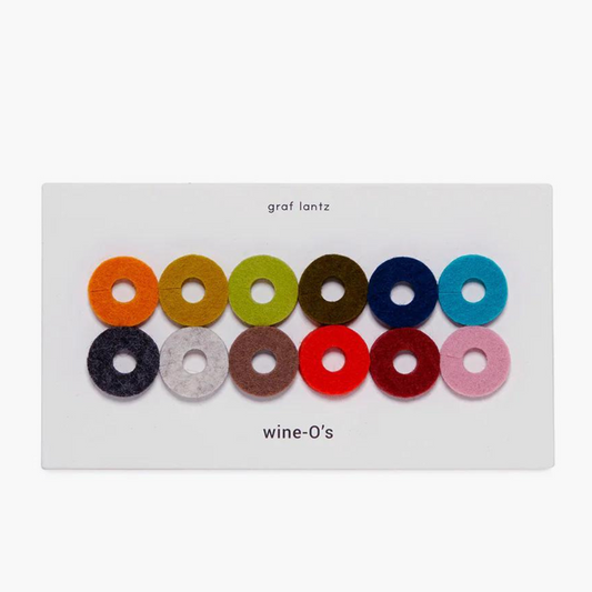 Wine-O's Merino Wool Felt Round Wine Markers