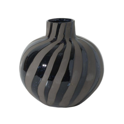 Moody Stripes Ceramic Vase