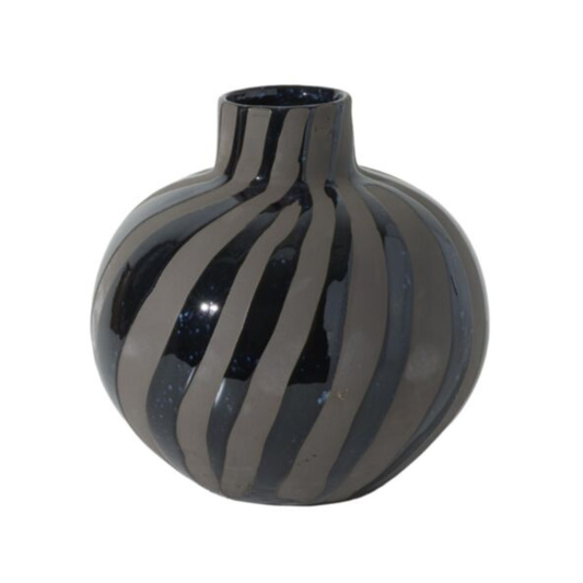 Moody Stripes Ceramic Vase
