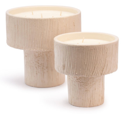 Striée Blanc Candles