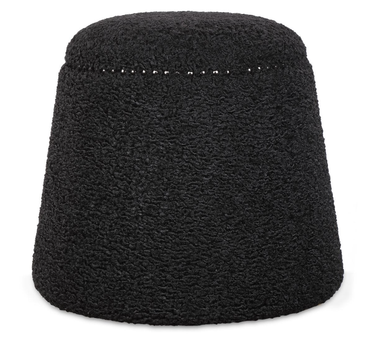 Faux Shearling Ottoman