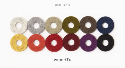 Wine-O's Merino Wool Felt Round Wine Markers