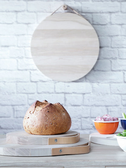 Ash Serving Boards w/ Leather Handles