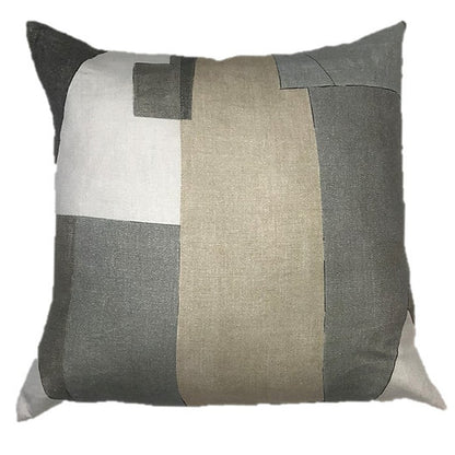 Hand-Painted Geometric Pillow