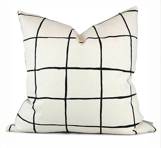 Hand-Painted Stripe Pillow