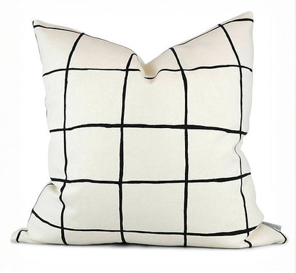 Hand-Painted Stripe Pillow