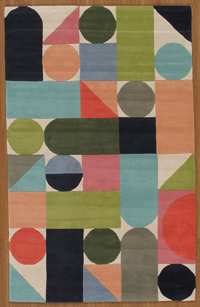 Geometric Color Wool Rug – Indy Home