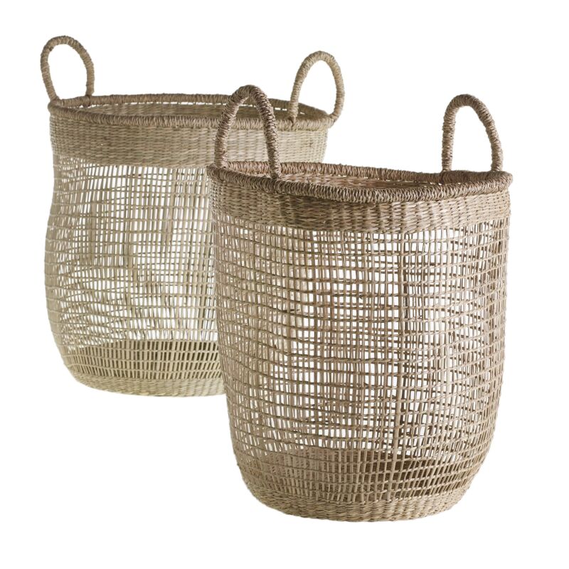 Natural Fiber Baskets (Set of 2)