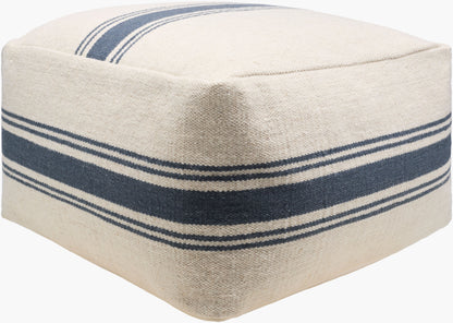 Woven Wool & Cotton Pouf
