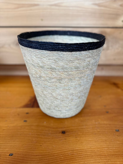 Conical Natural/Stripe Basket