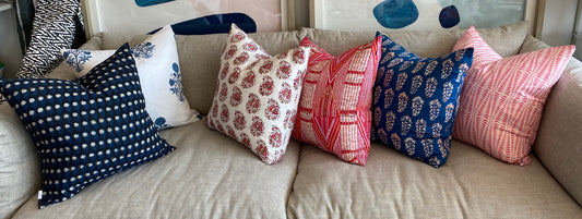 Indy Home Block Printed Pillows
