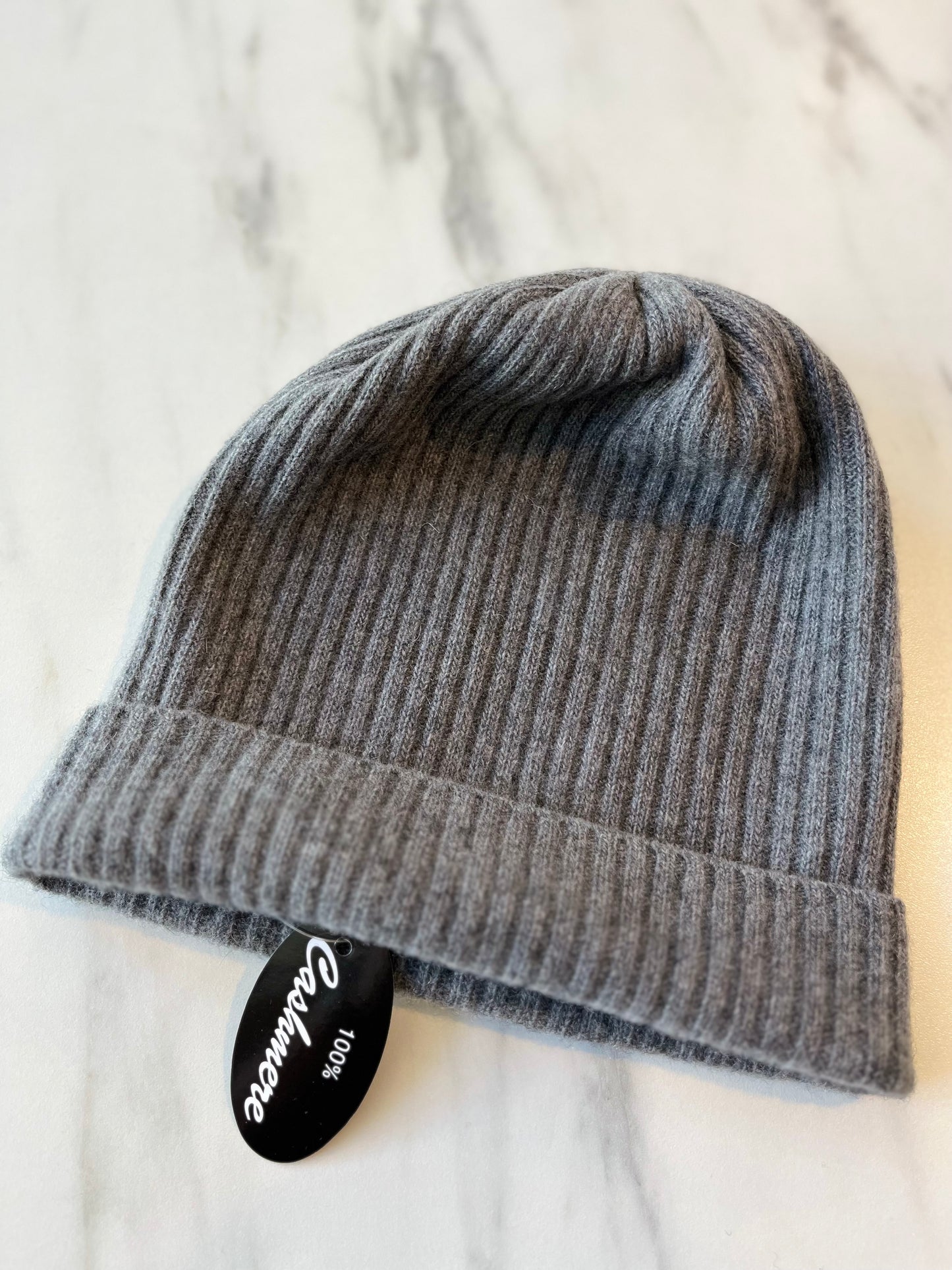 Slouchy Ribbed Cashmere Hat