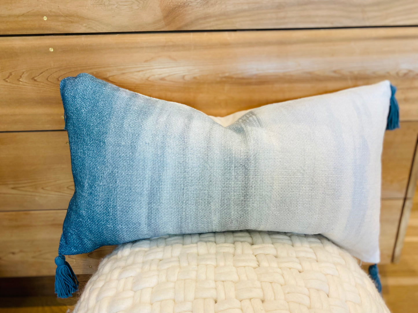 Tide Blue Lumbar Pillow