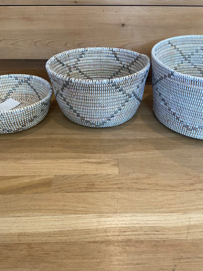 Grey Diamond Floor Baskets