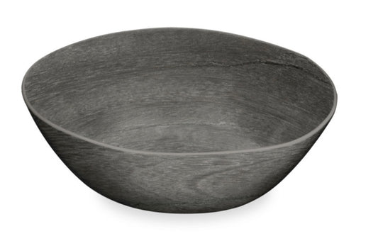 Faux Blackened Wood Serving Bowl