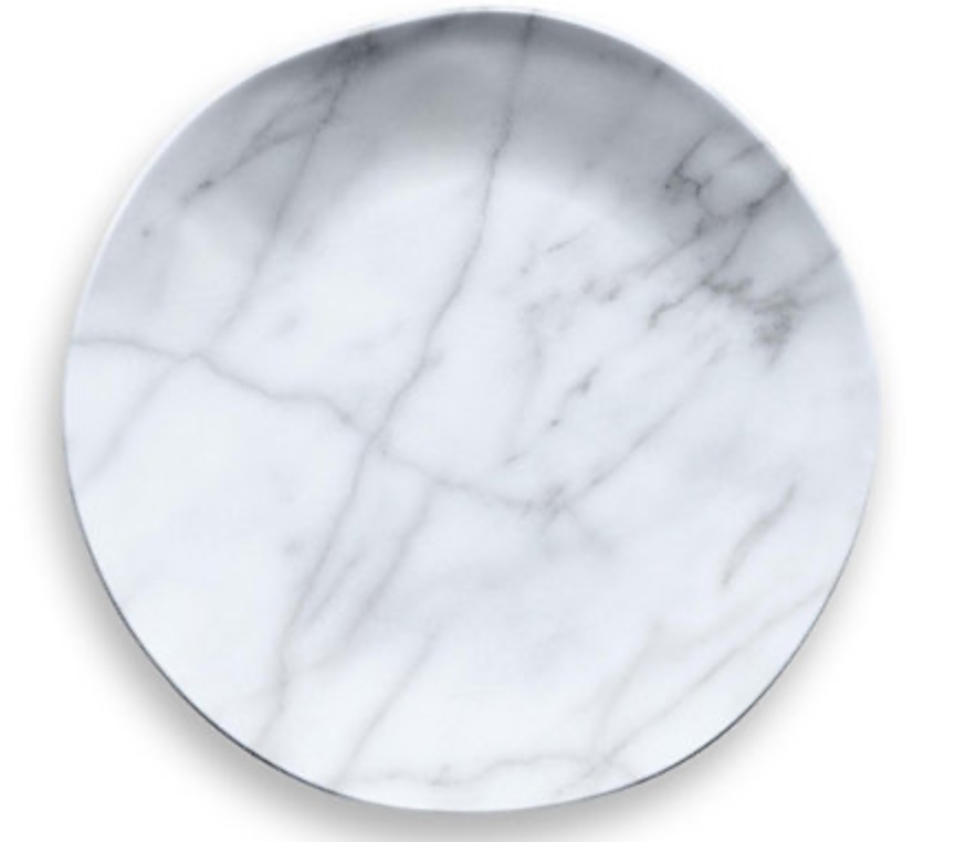 Carrara Marble Salad Plate