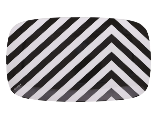 Black & White 13" Rectangular Platter