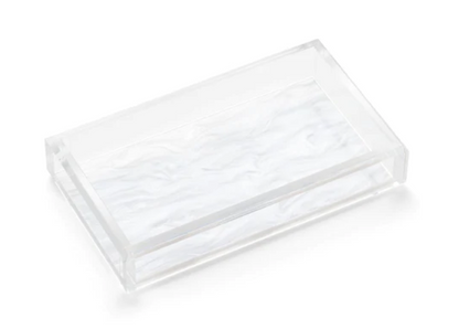Lucite Guest Towel Tray