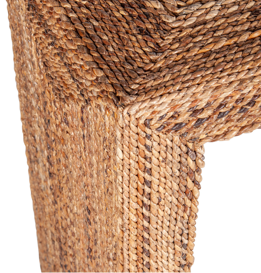 Braided Seagrass Console Table