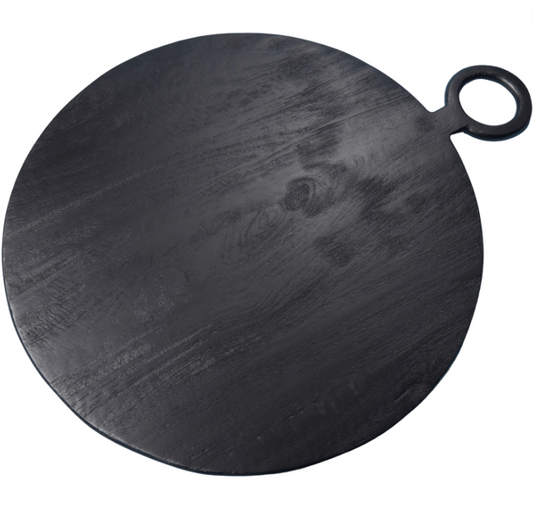 XL Black Mango Wood Round Board