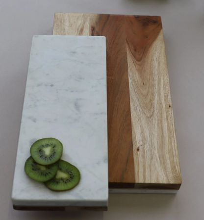Marble & Wood Reversible Board