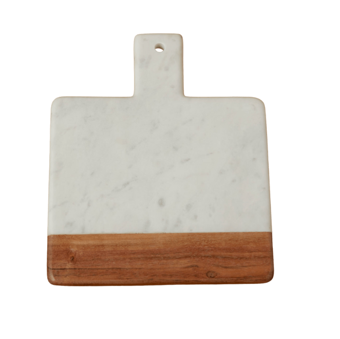 Marble & Acacia Wood Handled Board