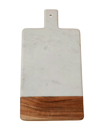 Marble & Acacia Wood Handled Board