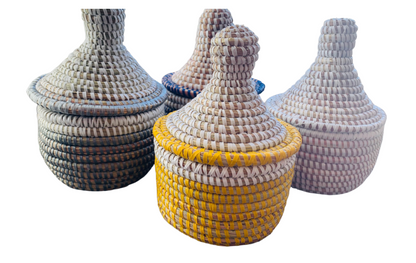Mini Woven Canisters with Tops