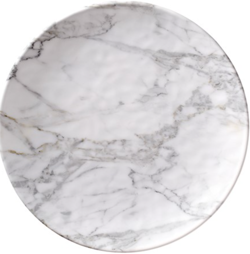 White hotsell marble plates